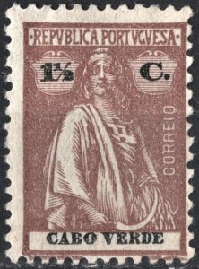 Cape Verde SC#147 1 1/2c Ceres (1914) MHR