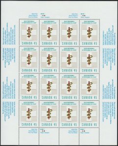 DULL PHOSPHOR Variety = Full Sheet Canada 1998 #1735 MNH [ec340B]
