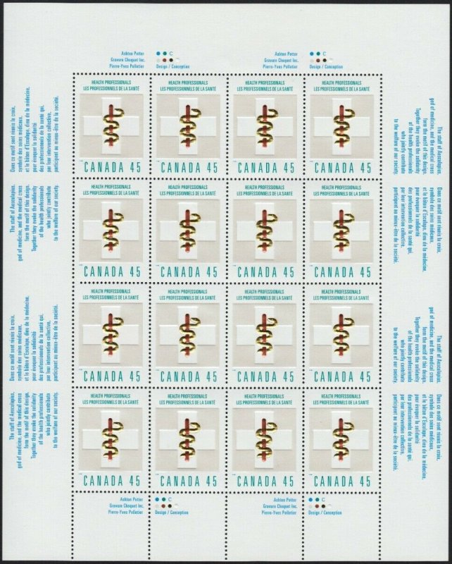 DULL PHOSPHOR Variety = Full Sheet Canada 1998 #1735 MNH [ec340B]