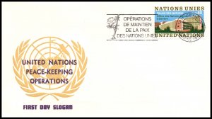 UN Geneva Peace Keeping Operations 1977 First Day Slogan Cancel Cover