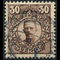 SWEDEN 1911 - Scott# 86 King 30o Used