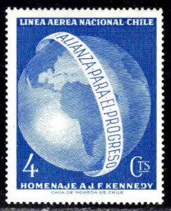 Chile #C254 ~ Globe w' Belt, Western Hemisphere ~ Mint, NH  (1964)