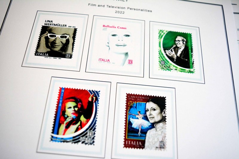 COLOR PRINTED ITALY 2021-2023 STAMP ALBUM PAGES (50 illustrated pages)