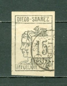 DIAGO-SUAREZ 1890 #8 USED(THIN)...FORGERY?