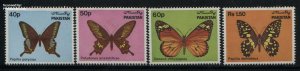 Pakistan 1983, Butterflies 4v, MNH