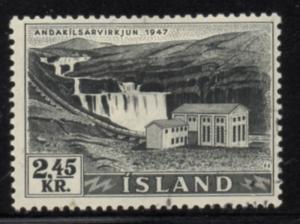 Iceland Sc 294 1956 2.45kr Hydrro-Electric plant stamp used