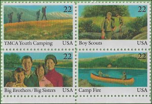 #2160-2163 22c International Youth Year Block/4 1985 Mint NH