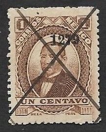 SE)1879 MEXICO, BENITO JUAREZ 1C SCT 123, MANUSCRIPT CANCELLATION