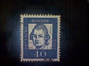 Germany, Scott #832, used (o), 1961, Gotthold Ephraim Lessing, 40pfs