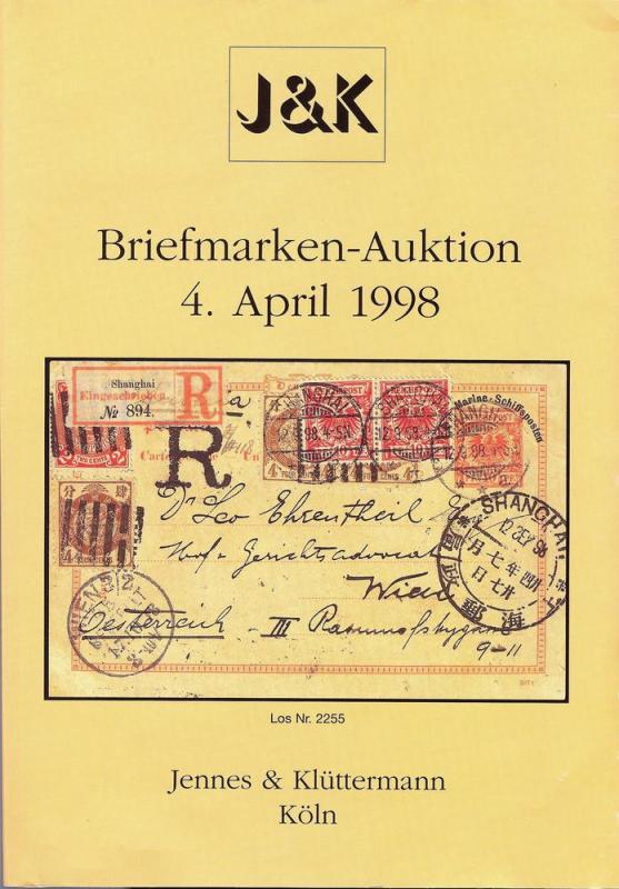 Jennes & Kluttermann: Sale # 11  -  11. Briefmarkenauktio...