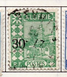 Algeria 1927 Early Issue Fine Used 30c. Surcharged 170490