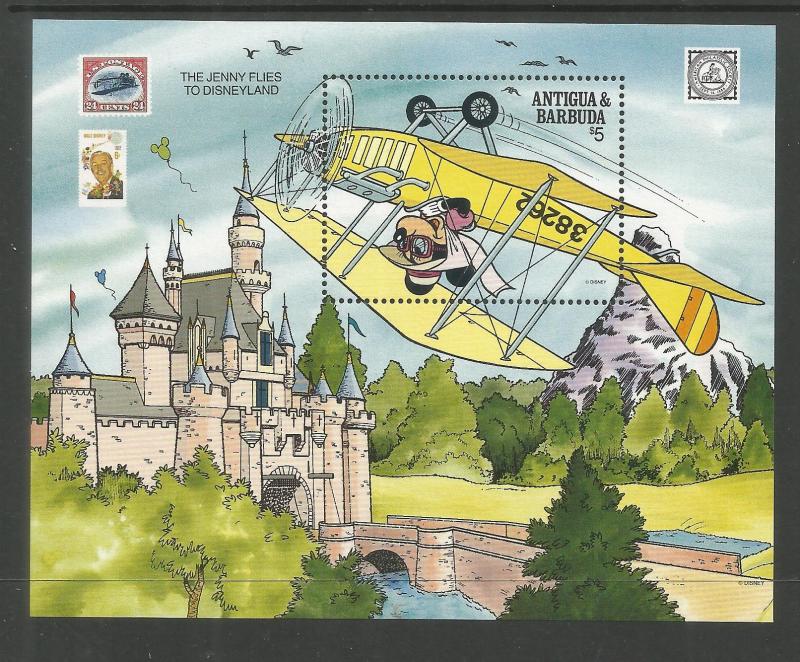 ANTIGUA  1246  MNH, SS, WALT DISNEY CHARACTERS PROMOTING PHILATELY