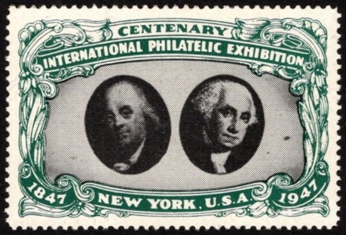 1947 US Poster Stamps Centenary International Philatelic Exhibition Set/4 MNH