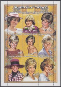 SENEGAL Sc # 1303-4a-i CPL MNH SET of 2 SHEETS of 9 - PRINCESS DI