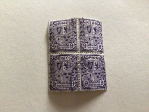 Ireland 1922 9p used 4 block  stamps A13444