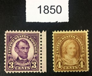 MOMEN: US STAMPS   #635-636 MINT OG NH LOT #1850