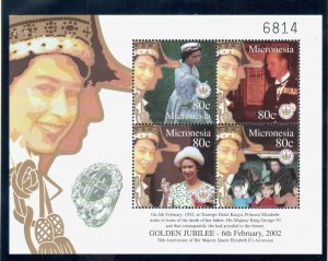 MICRONESIA Sc 483-84 NH M/S+S/S OF 2002 - QUEEN ELIZABETH - (JO23)