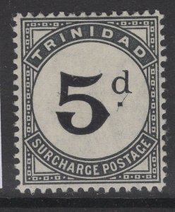 TRINIDAD SGD14 1905 5d SLATE-BLACK POSTAGE DUE MTD MINT