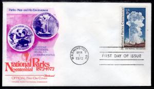 US 1453 Yellowstone Fleetwood U/A FDC