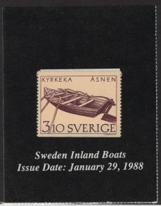 SWEDEN, 1669, MNH, INLAND BOAT