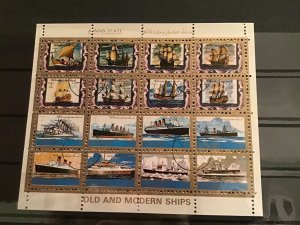 Ajman State Old and Modern ships  stamps sheet R23435