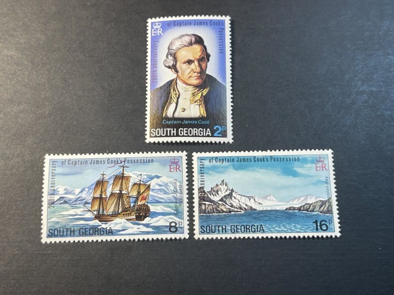 SOUTH GEORGIA # 41-43-MINT NEVER/HINGED---COMPLETE SET---1975