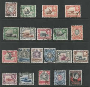 Kenya KUT, Postage Stamp, #66-85 Used, 1938-54, JFZ