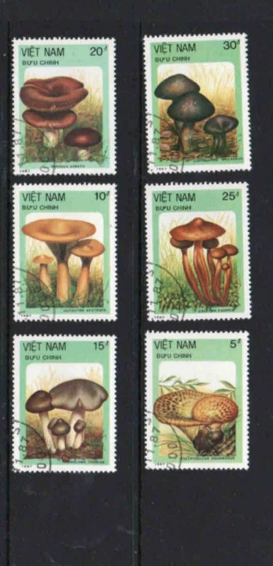 VIET NAM #1806-1812  1987  MUSHROOMS    MINT VF NH O.G  CTO