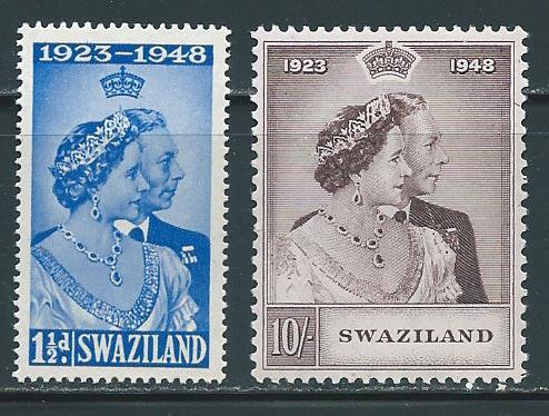 Swaziland 48-49 Silver Wedding set MNH