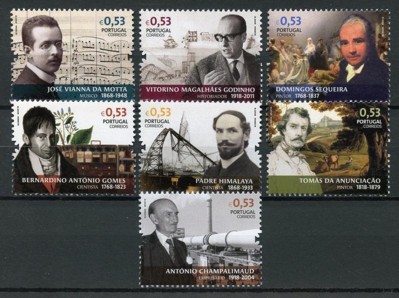 Portugal 2018 MNH Figures Portuguese History & Culture 7v Set People Stamps 