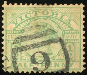Victoria #180 Australian State Postage British Commonwealth ½p Stamp 1899 Used