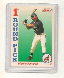 MANNY RAMIREZ 1992 1st ROUND PICK SCORE CARD # 800