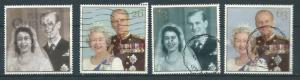 GROSSBRITANNIEN GRANDE BRETAGNE GB 1997 ROYAL GOLD WEDDING SET OF 4 USED SG 2...