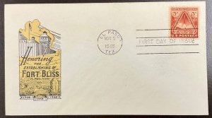 976 Ioor cachet  Fort Bliss Texas, Rocket Ship FDC 1948