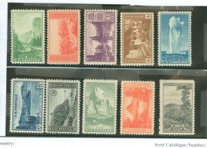United States #740-749  Single (Complete Set) (Parks)