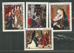 Dahomey MNH C109-12 Christmas Paintings SCV 7.20