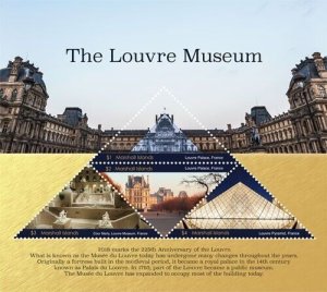 Marshall Islands 2018 - The Louvre Museum - Sheet of 4 - Scott #1196 MNH
