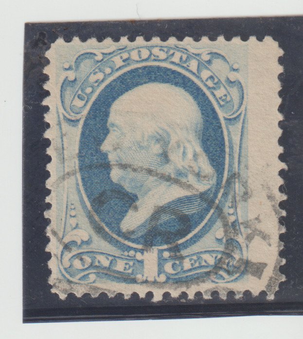 US Scott #156 Franklin 1c One Cent Ultramarine Used Jumbo Margins