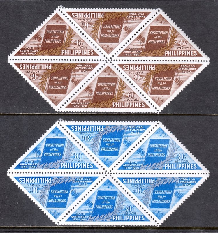 Philippines - Scott #814, C82 - Blocks/6 - MNH - SCV $6.90