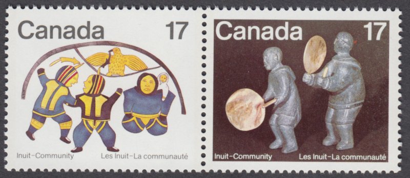 Canada - #838a Inuit - Shelter & Community Se-Tenant Pair -MNH