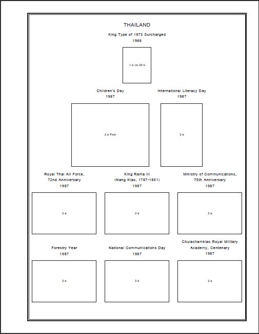 THAILAND STAMP ALBUM PAGES 1883-2011 (510 PDF digital pages)