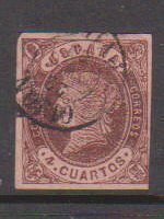 Spain 56 1855 Isabella imperf used