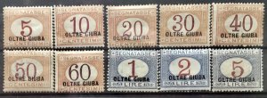 Italy Oltre Giuba - Tax Sassone n. 1-10 cv 1560$  with Certificate MH*