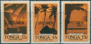 Tonga 1984 SG893-895 Christmas SPECIMEN set MNH