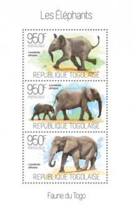 TOGO 2013 SHEET ELEPHANTS WILDLIFE tg13509a