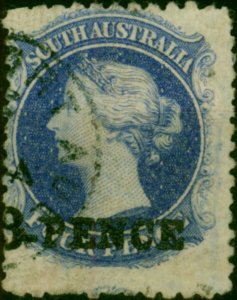 South Australia 1870 3d on 4d Sky-Blue SG67 Fine Used