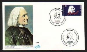 Germany, Scott cat. 1464. Composer Franz Liszt issue. First day cover. ^