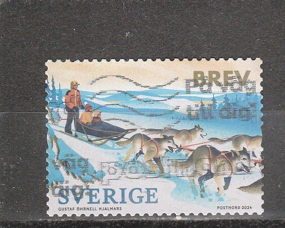 Sweden Mi 3581 Used (2024 Dog Sled) | Europe - Sweden, General Issue ...