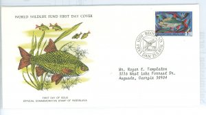 Yugoslavia 1296 1976 Fish, Addressed WWF FDC