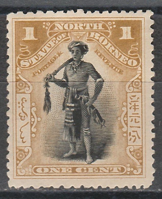 NORTH BORNEO 1897 CHIEF 1C PERF 13.5 -14